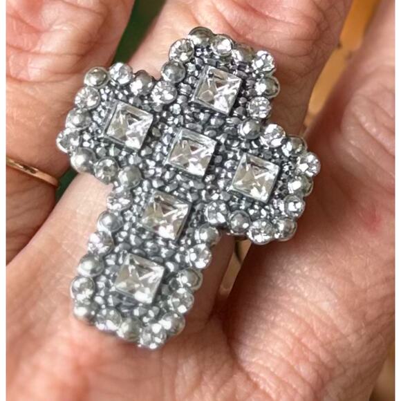 Torrid Jewelry - BOGO FREE CRYSTAL CROSS STRETCH RING